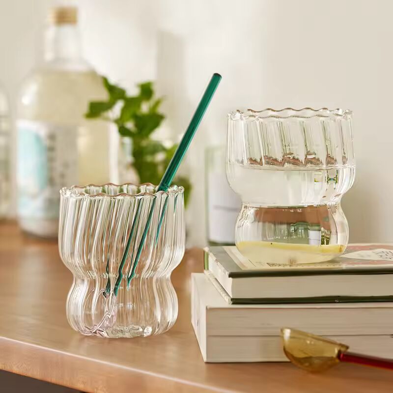 1/6pcs Japanese Glass Cup Milk Coffee Glass Mug Transparent Mug Beer Ins Water Drinking Cup Kitchen Accessory Water Glass Cups